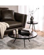 שולחן סלון קוטר 81 ס"מ זכוכית חומה דגם COCKTAIL