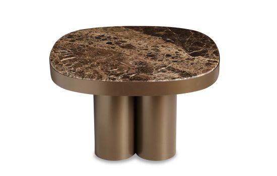 שולחן סלון  60*60 ס"מ שיש חום דגם FLAGSTONE