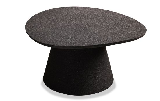 שולחן סלון 80 ס"מ גבוה בטון בגוון שחור דגם GONG