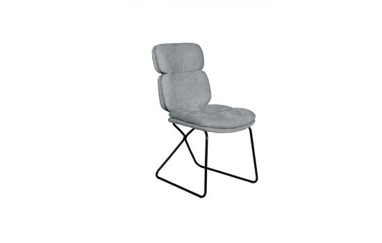 כסא פינת אוכל בד בגוון אפור כהה דגם DELIK