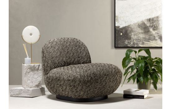 כורסא בד בגוון שחור/בז' דגם PICCADILLY