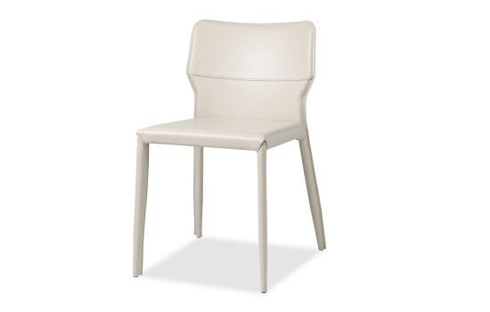 כסא פינת אוכל עור בגוון אבן דגם MARYL