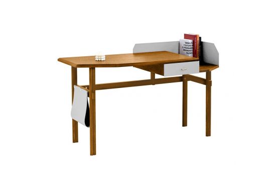 שולחן עבודה OYA טבעי/לבן